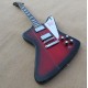 Vintage Non Reverse Fireb Red Burst Black Edge Electric Guitar Eagle Pickguard, Humbucker Pickups, Chrome Hardware