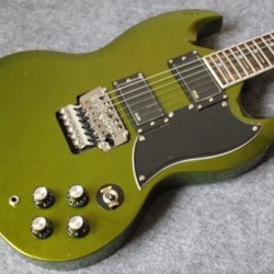 Custom Shop Tony Lommi SG Metallic Green Electric Guitar Floyd Rose Tremolo Bridge EMG Pickups Iron Cross Pearl Fingerboard Inlay