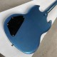 Custom Shop 1968 Metallic Blue Double Cutaway SG Electric Guitar Long Version Maestro Vibrola Tremolo Bridge & Whammy Bar, Tuilp Tuners, Chrome Hardware