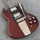 Custom Shop Angus Young Wine Cherry Red SG Electric Guitar Engraved Lyre Long Vibrola Maestro tremolo, Pearl trapezoid inlay, Tuilp Tuners