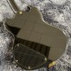 Custom Double Cutaway Gloss Black SG Electric Guitar 3 Humbuckers Pickups, Bigs Tremolo Bridge, Gold Hardware, Star Logo White Pickguard, Grover Tuners