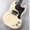 Custom Shop Junior 1965 Polaris White Cream Electric Guitar Wrap Arround Tailpiece Single Black P 90 Pickup Chrome hardware Black Pickguard White Tuners