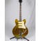 John Lennon Casino Gold Top Jazz Electric Guitar Semi Hollow Body, Double F Holes, Bigs Tremolo Tailpiece, White P90 Pickups