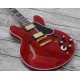 ES 345 Trans Red Semi Hollow Body Jazz Electric Guitar 5 Way Varitone Switch, Double F Holes, Black Pickguard, Pearl Split parallelogram Inlay, Tuilp Tuners, Gold Hardware