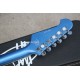 Dave Grohl DG 33 Pelham Blue Semi Hollow Body Jazz Electric Guitar Six-a-side Headstock, Double F Holes, Split Diamond Inlay, Grover Tuners Chrome Hardware