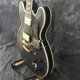 Rare 80th Anniversary B.B King Lucille Satin Black Semi Hollow Jazz Electric Guitar Double Output Jacks 5 Speed Switch Gold Hardware