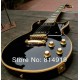 Custom 1958 Black P90 Pickups Black Beauty Electric Guitar Ebony Fingerboard, Yellow 5 Ply Binding, Black Pickguard, White Pearl Block Inlay, Gold Hardware