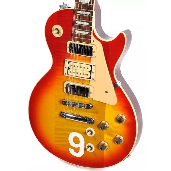 Pete Townshend #9 Deluxe Cherry SunBurst Flame Maple Top Electric Guitar 3 Mini humbuckers Pickups, Grover Tuners, Chrome Hardware