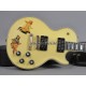 Custom Steve Jones Sex Pistol Cream Electric Guitar Pin-up Girl stickers Gold Hardware Gotoh Tuners