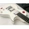 Bigger Size Red Arcade Button Kill switch Buckethead Signature Alpine White Electric Guitar Baritone Rosewood Fingerboard No Inlays 24 Jumbo Frets