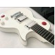 Bigger Size Red Arcade Button Kill switch Buckethead Signature Alpine White Electric Guitar Baritone Rosewood Fingerboard No Inlays 24 Jumbo Frets