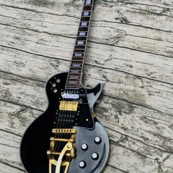 Custom Shop TPP Jimmy Page Custom Black Beauty Electric Guitar Bigs Tremolo Bridge Gold Hardware Three Pickups Grover Tuners, Real Pearl Inlay