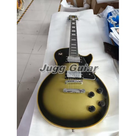 In Stock Custom Gold Silver Burs Yellow VB Electric Guitar Ebony Fingerboard Fret Bindings 5 Ply Yellow Body Binding Grover Tuners Chrome Hardware