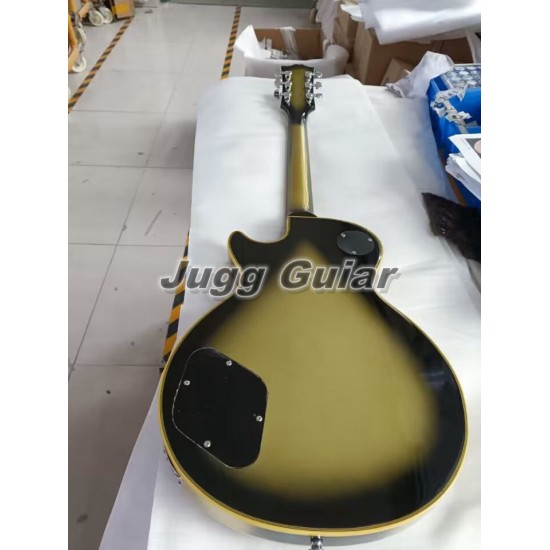 In Stock Custom Gold Silver Burs Yellow VB Electric Guitar Ebony Fingerboard Fret Bindings 5 Ply Yellow Body Binding Grover Tuners Chrome Hardware