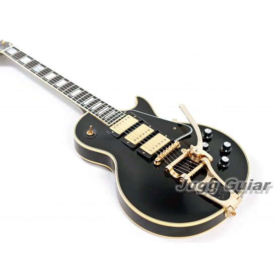 Custom Shop 1957 Jimmy Page Custom Black Beauty Electric Guitar Ebony Fingerboard, Bigs Tremolo Bridge Gold Hardware Three Pickups