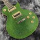 Custom Shop 1959 Big Sparkle Green Gold Top Electric Guitar Mahogany Body, Zebra Pickups, Tuilp Tuners, Chrome Hardware