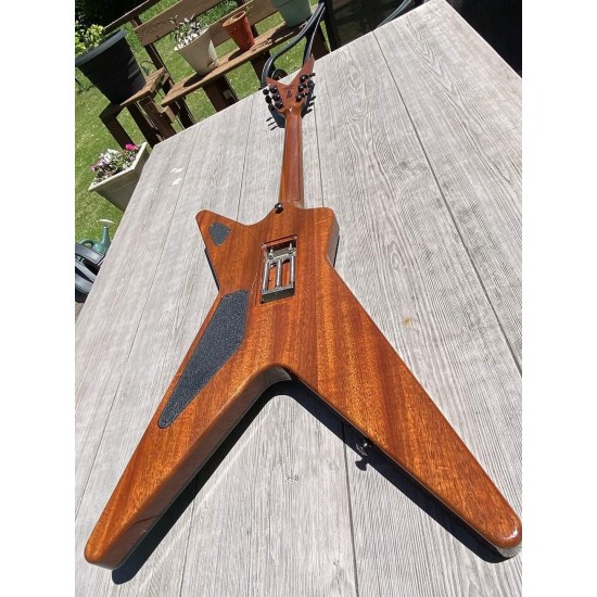 Wash Dimebag Darrell 333 Dimeslime Green Flame Maple Top Electric Guitar Black Binding, Floyd Rose Tremolo Bridge & Whammy Bar