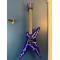 Wash Dimebag Darrell Dime DimeBolt D3 From Hell Blue Electric Guitar Dot Inlay, Floyd Rose Tremolo Bridge & Whammy Bar, Black Hardware