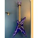 Wash Dimebag Darrell Dime DimeBolt D3 From Hell Blue Electric Guitar Dot Inlay, Floyd Rose Tremolo Bridge & Whammy Bar, Black Hardware