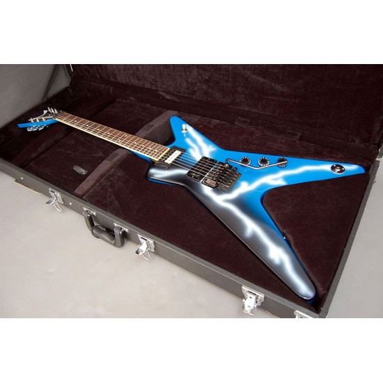 Custom Iconic Wash Dimebag Darrell Dime From Hell Blue Electric Guitar Dot Inlay, Floyd Rose Tremolo Locking Nut, Chrome Hardware