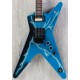 Custom Iconic Wash Dimebag Darrell Dime From Hell Blue Electric Guitar Dot Inlay, Floyd Rose Tremolo Locking Nut, Chrome Hardware