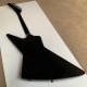 Custom Metallic James Hetfield Gloss Black Explorer Electric Guitar China Active EMG Pickups & 9V Battery Box, Snake Inlay, Black Hardware