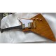 50 Anniversary 58 Reissue Natural Korina Explorer Electric Guitar Rounded 50s Shaped Neck, Grover Tuners, Gold Hardware, White Pickguard, Rosewood Fingerboard