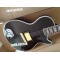 Custom Limited Run Single Pickup Black Electric Guitar Mahonay Body Ebony Fingerboard Gold Hardware Block Pearl Inlay