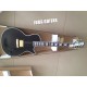 Custom Limited Run Single Pickup Black Electric Guitar Mahonay Body Ebony Fingerboard Gold Hardware Block Pearl Inlay