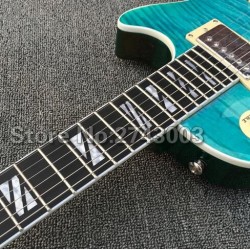 Custom 1959 R9 VOS Custom Supre Flame Maple Top Back Trans Green Electric Guitar Ebony Fingerboard Split Block MOP Inlay Chrome Hardware