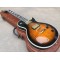 Custom 1959 Flame Maple Top Amber Sunburst Electric Guitar 5 Ply Body binding Rosewood Fingerboard Trapezoid White Mother of Pearl Inlay