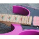 Custom Steve Vai 24 Frets 77 Pink Electric Guitar Scalloped Fingerboard & Pyramid Inlay,Floyd Rose Tremolo, Lions Claw Tremolo Cavity