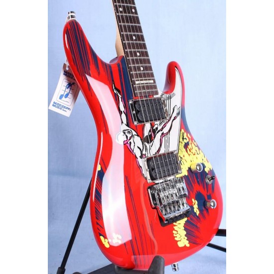 20th Anniversary Joe Satriani Surfing Alien Red Electric Guitar JS20S Signed Inlay, Floyd Rose Tremolo & Locking nut