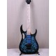 JEM77 BFP Blue Flower Pattern Steve Vai 7V Electric Guitar 5-PC Neck, Tree of Life inlay, Floyd Rose Tremolo, Locking Nut, Black Hardware