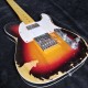 Rare Master built Andy Summers Tribute Heavy Relic Vintage Sunburst Tele TL Electric Guitar Active Wires, Boost Tuner H Switch to S Pickup