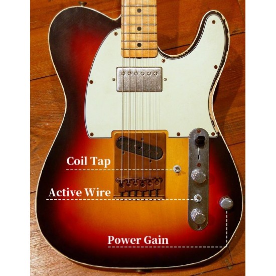 John Cruz Master built Andy Summers Tribute Heavy Relic Vintage Sunburst 1961 Tele TL Electric Guitar Brass Bridge, Active Wires, Coil Split