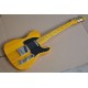 Custom Tobacco Sunburst Tele Electric Guitar Ash Body, Maple Neck & Fingerboard, White Pearl Dot Inlay, String Thru Body Bridge