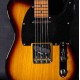 Custom Tobacco Sunburst Tele Electric Guitar Ash Body, Maple Neck & Fingerboard, White Pearl Dot Inlay, String Thru Body Bridge