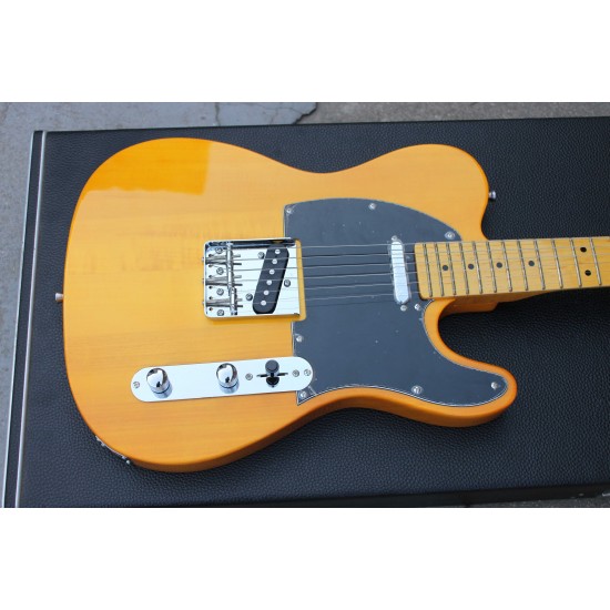 Custom Shop '52 American Deluxe Maple Natural TL Electric Guitar Butterscotch Blonde Black Pickguard Maple Neck Dot Inlay