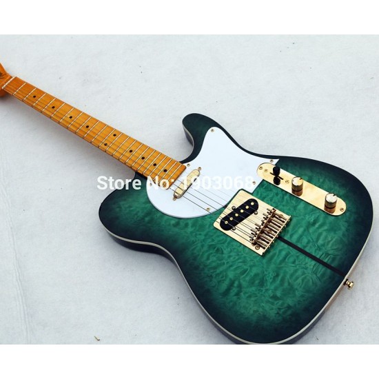 Custom Shop Merle Haggard Signature Tuff Dog TL Tele Caster Electric Guitar, SUPER RARE,Green burst, Gold Hardware