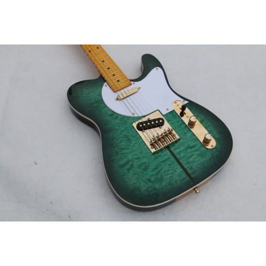 Custom Shop Merle Haggard Signature Tuff Dog TL Tele Caster Electric Guitar, SUPER RARE,Green burst, Gold Hardware