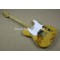 Custom Spalted Maple Top Tele Burl Natrual TL Electric Guitar Gold Hardware, White Pickguard, Schaller Tuners, String Thru Body Bridge