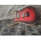 CM Duvell Elite Trans Dirty Red Matte Eye Poplar Burl top Electric Guitar Maple Neck, Ash Body, Black Hardware, Locking Tremolo Bridge