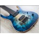 Rare 7 Strings Mayones Duell QATSI Natural Blue Burst Eye Poplar Top Electric Guitar 5 Ply Neck Ebony Fingerboard, Black Hardware Top Sale