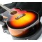 Custom Shop 43 inch Jumbo Cherry Sunburst J200 Electric Acoustic Guitar Red Wine Turtle Pickguard, Grover Tuners, Copy Fishman Pickup