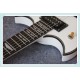 Custom Shop Johnna A YMH SG Double Cutaway Electric Guitar White Finished Abalone Body Binding Push/Pull Pot Gold Hardware Ebony Fingerboard