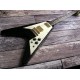 Jimi Hendrix Hall of Fame White Pickguard Black Flying V Electric Guitar Limited Edition Split Diamond Arrow Inlay Vintage Kluson Tuners