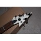 Custom Shop Randy Rhoads Polka Dot Flying V White & Black Dot Electric Guitar Floyd Rose Tremolo Blackback Headstock