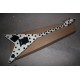 Custom Shop Randy Rhoads Polka Dot Flying V White & Black Dot Electric Guitar Floyd Rose Tremolo Blackback Headstock