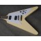 Custom Shop Flying V Cream Yellow Electric Guitar ABR-1 Bridge & Stop Bar Tailpiece, Little Block Inlay, Grover Tuners, Chrome Hardware